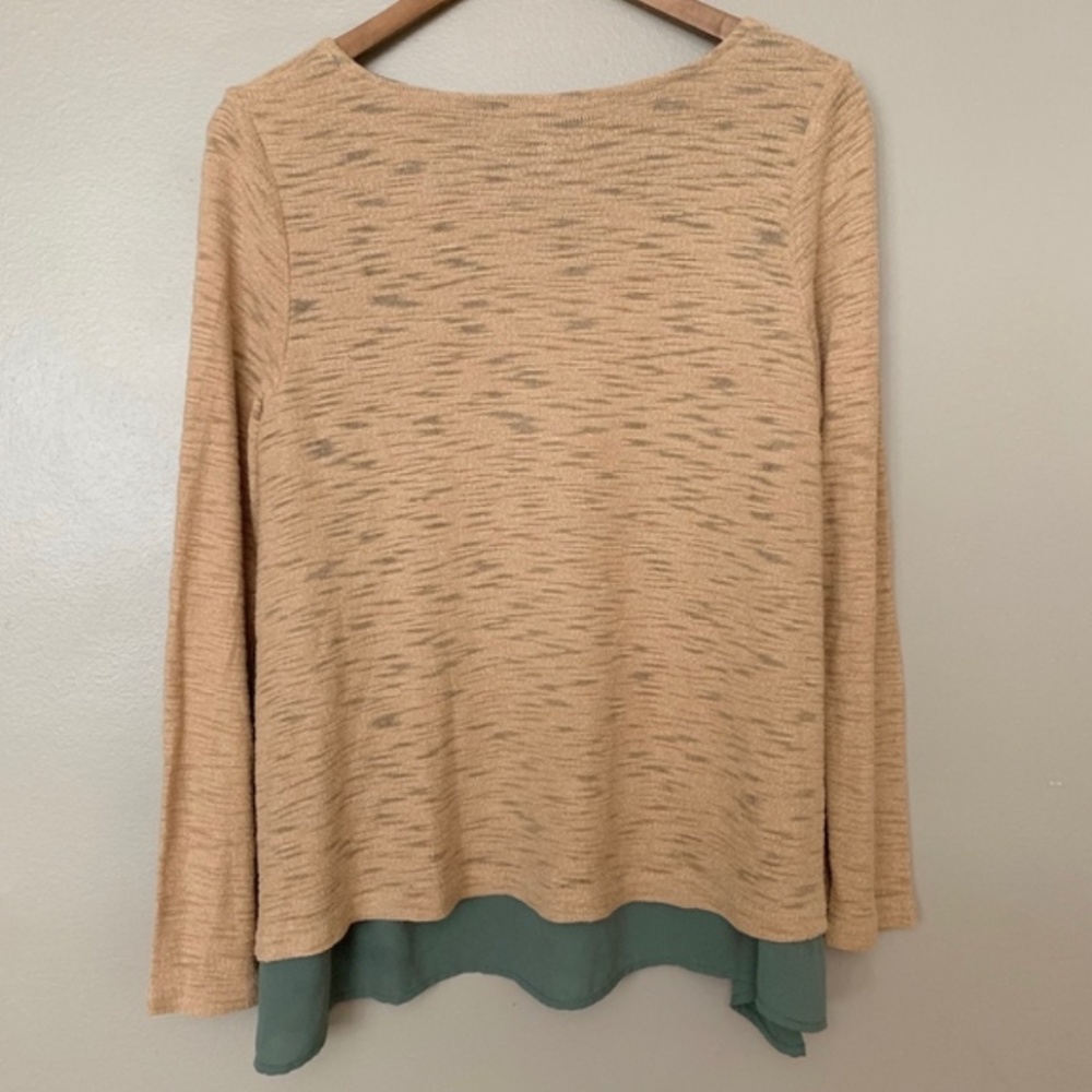 Modcloth Comme Toi Knit Overlay Blouse M